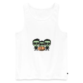 Zombies Halloween Cool - Men's Premium Organic Tank Top - white - Front - Michal (187cm)