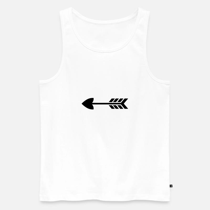 Herz-Pfeil - Männer Premium Bio Tank Top - Weiß