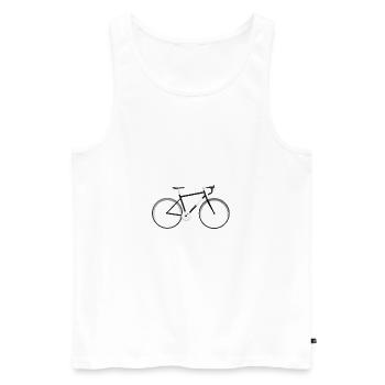 bicycle mountain bike cyclist mountain bike - Men's Premium Organic Tank Top - white - Front - Michal (187cm)