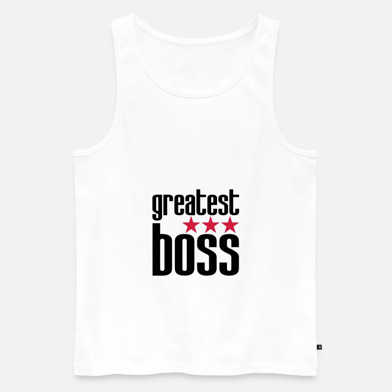 Bester Boss - Männer Premium Bio Tank Top - Weiß