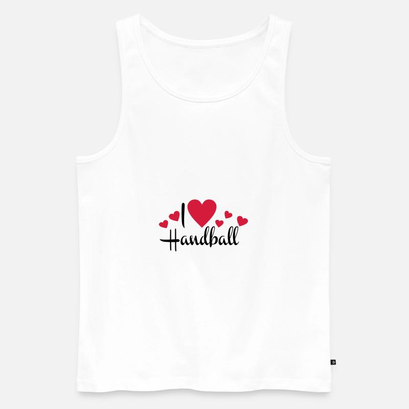 Handball - Männer Premium Bio Tank Top - Weiß