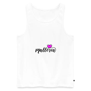 Mallorca Herz - Männer Premium Bio Tank Top - Weiß - Vorne - Michal (187cm)