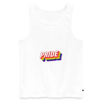 Gay Lesbian LGBT Homosexuality Pride - Men's Premium Organic Tank Top - white - Front - Michal (187cm)