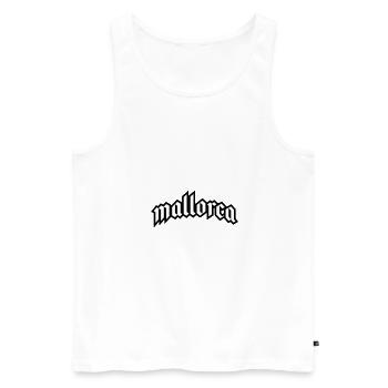Mallorca Font - Men's Premium Organic Tank Top - white - Front - AI Model Male 178 light (178cm)