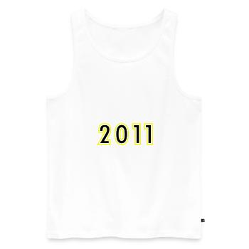 2011 Year Birthday - Men's Premium Organic Tank Top - white - Front - Michal (187cm)