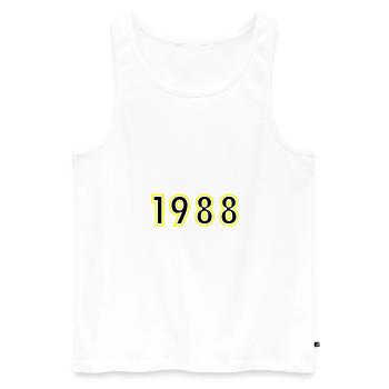 1988 Jahr Geburtstag - Männer Premium Bio Tank Top - Weiß - Vorne - Michal (187cm)