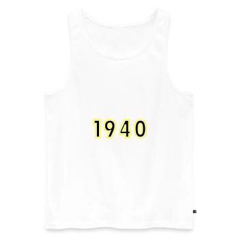 1940 Year Birthday - Men's Premium Organic Tank Top - white - Front - AI Model Male 178 light (178cm)