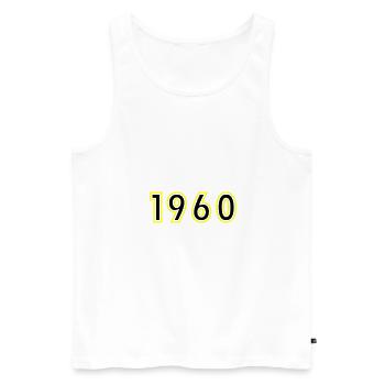 1960 Année Anniversaire - Débardeur bio Premium Homme - blanc - Devant - Michal (187cm)