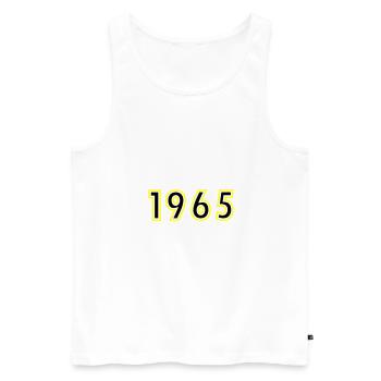 1965 Year Birthday - Men's Premium Organic Tank Top - white - Front - AI Model Male 178 light (178cm)