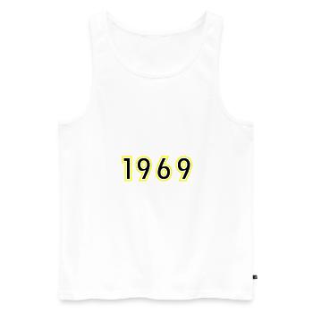 1969 Year Birthday - Men's Premium Organic Tank Top - white - Front - Michal (187cm)