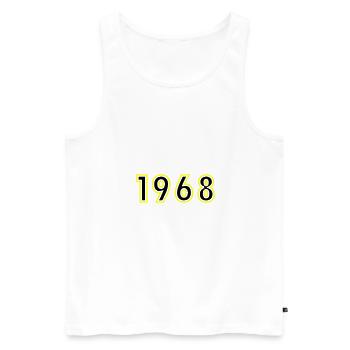 1968 Year Birthday - Men's Premium Organic Tank Top - white - Front - Michal (187cm)