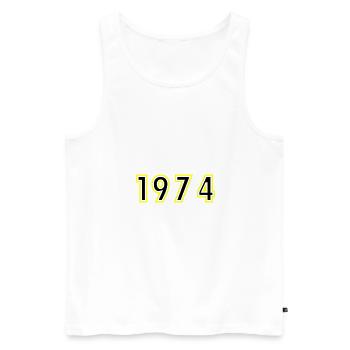 1974 Year Birthday - Men's Premium Organic Tank Top - white - Front - Michal (187cm)