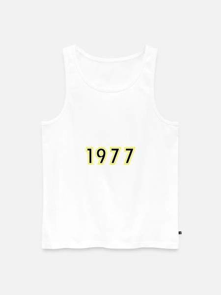 1977 Year Birthday - Men's Premium Organic Tank Top - white
