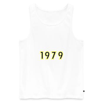 1979 Year Birthday - Men's Premium Organic Tank Top - white - Front - Michal (187cm)