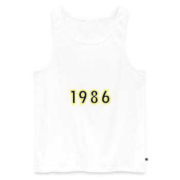 1986 Year Birthday - Men's Premium Organic Tank Top - white - Front - Michal (187cm)