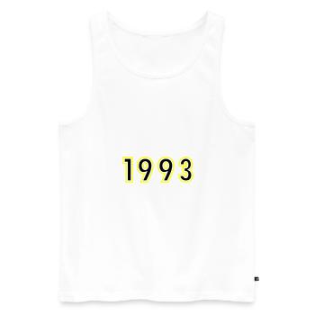 1993 Jahr Geburtstag - Männer Premium Bio Tank Top - Weiß - Vorne - Michal (187cm)