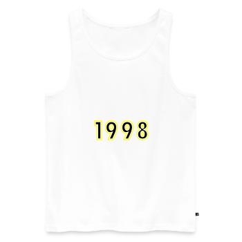 1998 Year Birthday - Men's Premium Organic Tank Top - white - Front - Michal (187cm)