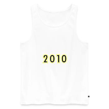 2010 Year Birthday - Men's Premium Organic Tank Top - white - Front - AI Model Male 178 light (178cm)