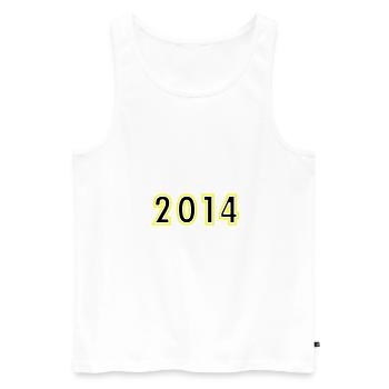 2014 Jahr Geburtstag - Männer Premium Bio Tank Top - Weiß - Vorne - AI Model Male 178 light (178cm)