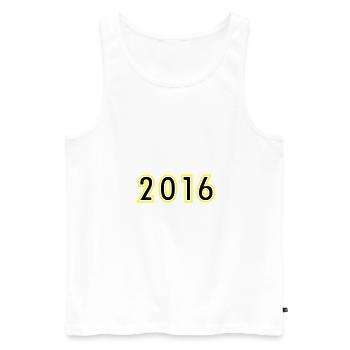 2016 Year Birthday - Men's Premium Organic Tank Top - white - Front - AI Model Male 178 light (178cm)