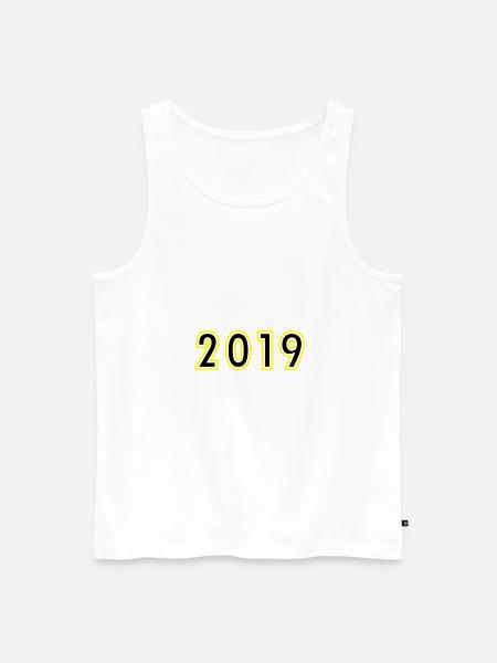 2019 Year Birthday - Men's Premium Organic Tank Top - white