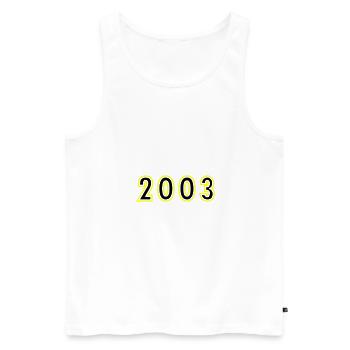 2003 Year Birthday - Men's Premium Organic Tank Top - white - Front - AI Model Male 178 light (178cm)