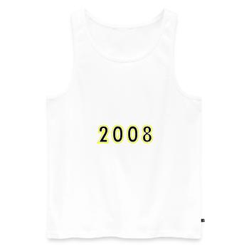2008 Year Birthday - Men's Premium Organic Tank Top - white - Front - AI Model Male 178 light (178cm)