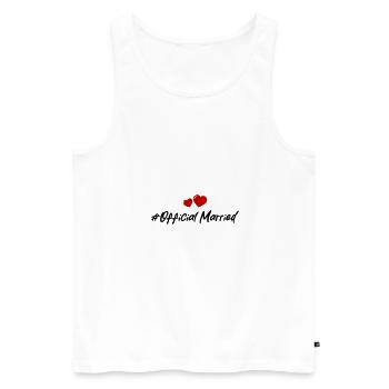 Married Hochzeit Herz - Männer Premium Bio Tank Top - Weiß - Vorne - Michal (187cm)
