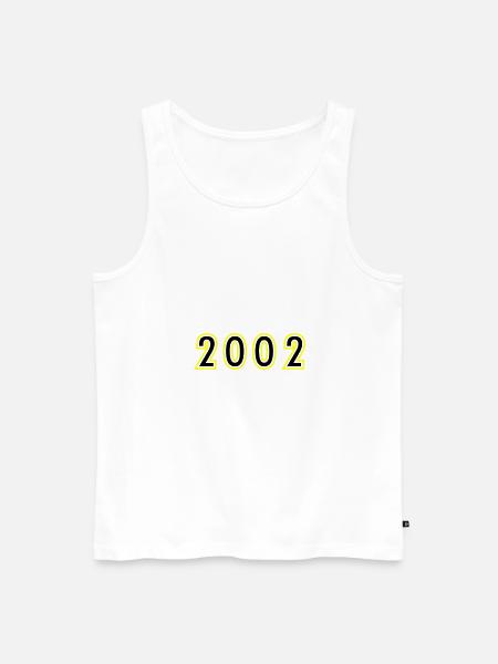 2002 Année Anniversaire - Débardeur bio Premium Homme - blanc