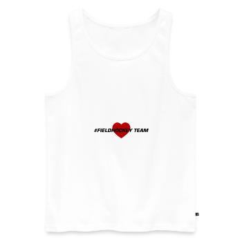 fieldhockey team herz - Männer Premium Bio Tank Top - Weiß - Vorne - Michal (187cm)