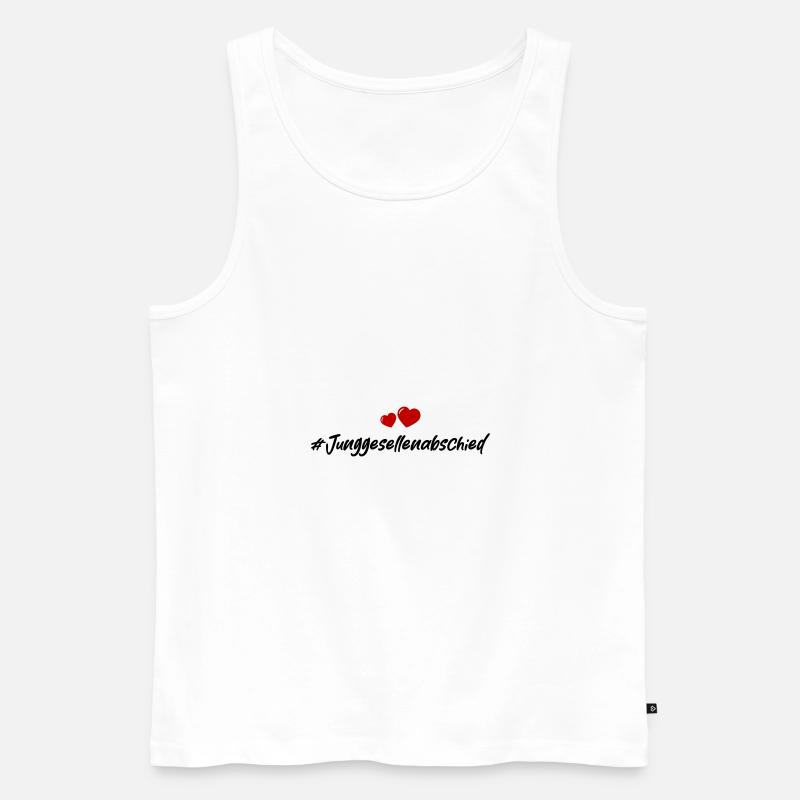 Junggesellenabschied Herz - Männer Premium Bio Tank Top - Weiß