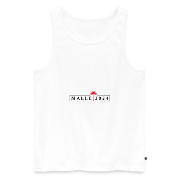 Malle 2024 Mallorca Palme - Männer Premium Bio Tank Top - Weiß - Vorne - Michal (187cm)