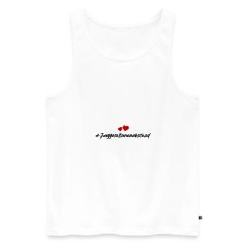 Cœur de fête de poule - Débardeur bio Premium Homme - blanc - Devant - Michal (187cm)
