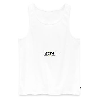 Année 2024 - Débardeur bio Premium Homme - blanc - Devant - Michal (187cm)
