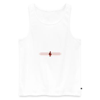 ligne de clé - Débardeur bio Premium Homme - blanc - Devant - Michal (187cm)