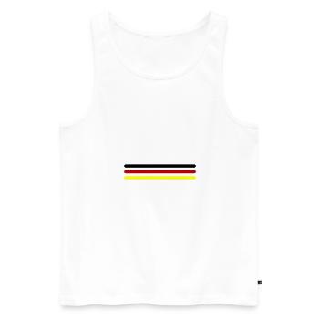 Germany Linie Deutschland Team - Männer Premium Bio Tank Top - Weiß - Vorne - AI Model Male 178 light (178cm)