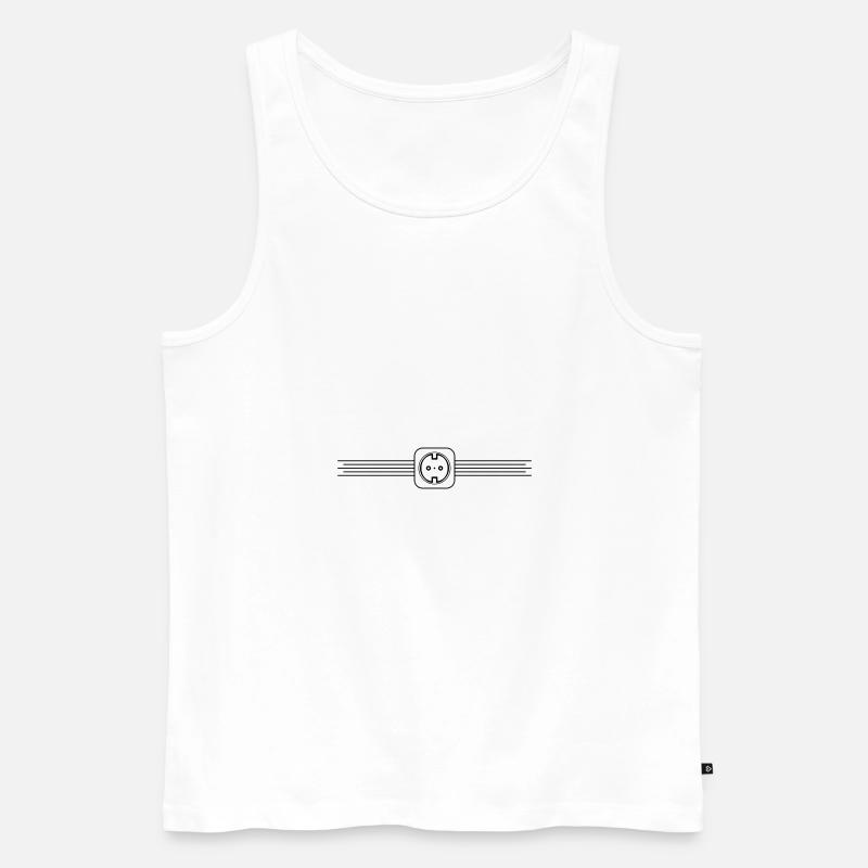 Steckdose Element Symbol - Männer Premium Bio Tank Top - Weiß