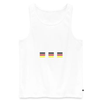 Germany Linie Deutschland Team - Männer Premium Bio Tank Top - Weiß - Vorne - AI Model Male 178 light (178cm)