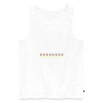 Germany Line - Men's Premium Organic Tank Top - white - Front - Michal (187cm)