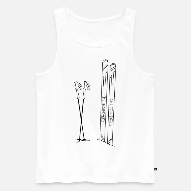 Berge Alpen Bergsteigen - Männer Premium Bio Tank Top - Weiß