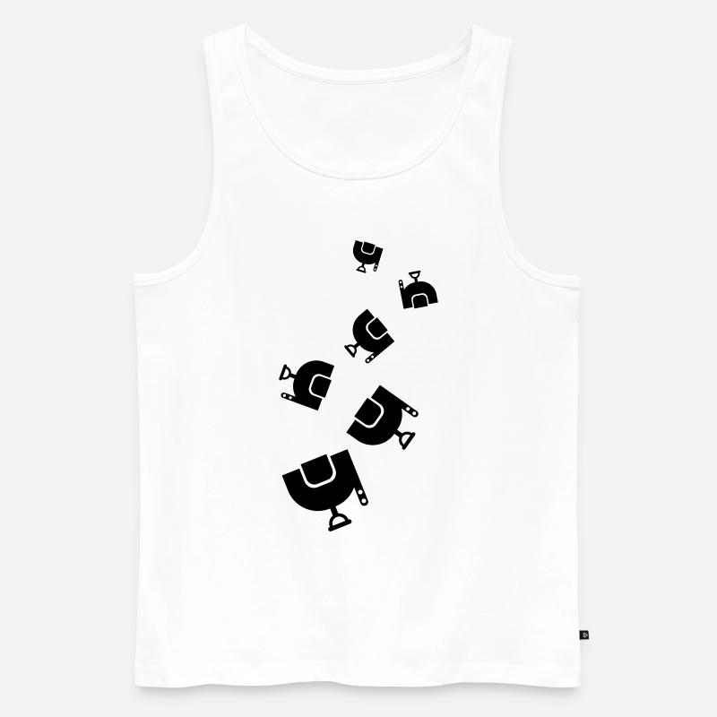 Sattel Reiten - Männer Premium Bio Tank Top - Weiß