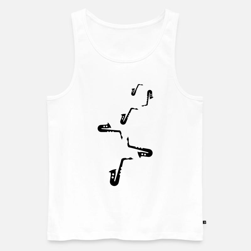 Trompete Symbol - Männer Premium Bio Tank Top - Weiß