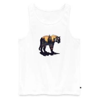 Forêt de la jungle des tigres sauvages - Débardeur bio Premium Homme - blanc - Devant - Michal (187cm)