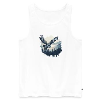 Eule Tier Baby Eulen Vogel Küken Wald Natur - Männer Premium Bio Tank Top - Weiß - Vorne - AI Model Male 178 light (178cm)