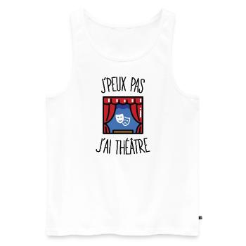 J'peux pas j'ai théâtre - Débardeur bio Premium Homme - blanc - Devant - Michal (187cm)