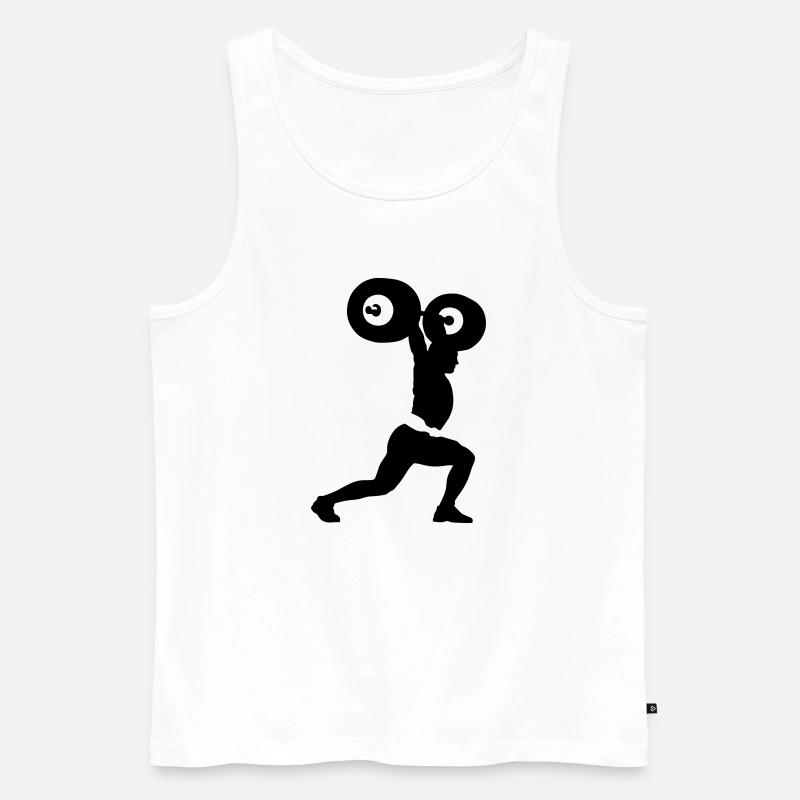 Gewichtheber - Männer Premium Bio Tank Top - Weiß