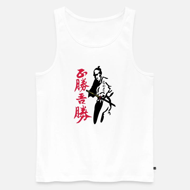 Bushi Night Hunter - Männer Premium Bio Tank Top - Weiß