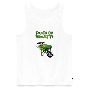 wheelbarrow driver - Men's Premium Organic Tank Top - white - Front - AI Model Male 178 light (178cm)