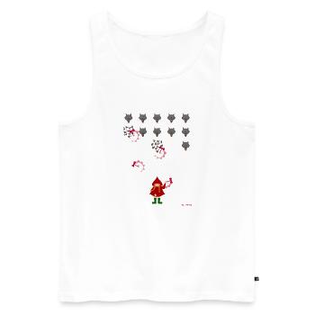 Rotkäppchen spielen - Männer Premium Bio Tank Top - Weiß - Vorne - AI Model Male 178 light (178cm)