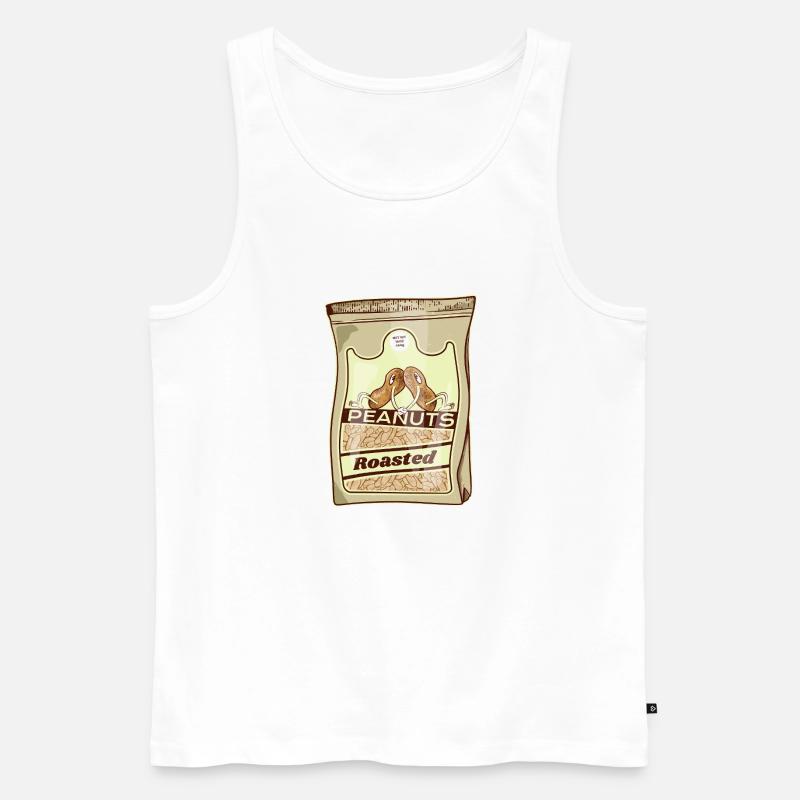 Roasted Peanuts Retro Pack - Men's Premium Organic Tank Top - white